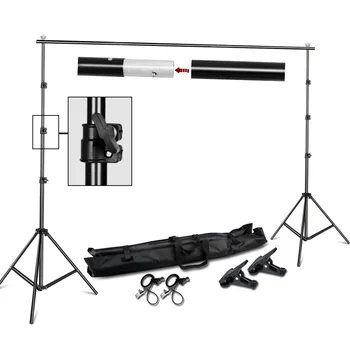 

Photography 2*2M Photo Background Stand Support System Kit for Photo Studio Muslin Backdrops,Paper and Canvas with Carrying Bag