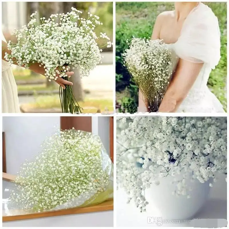 

High Quanlity 100Pcs/lot Gypsophila silk baby breath Artificial Fake Silk Flowers Plant Home Wedding Party Home Decoration Cheap