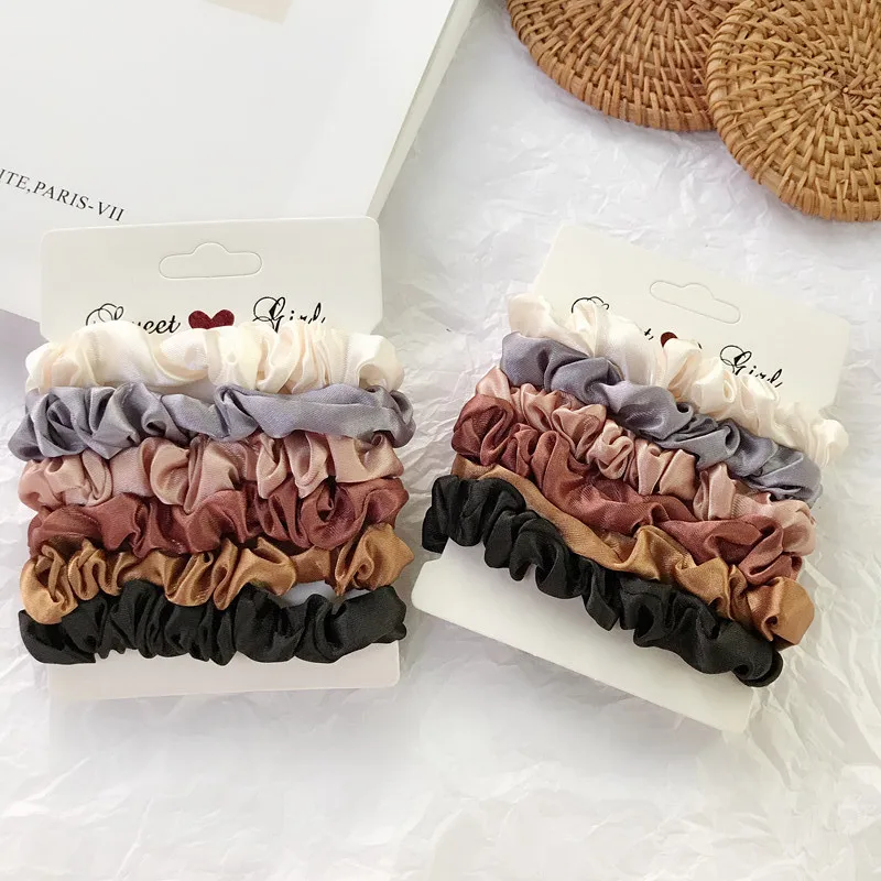 3/6 Pcs/ensemble femme mode chouchous velours cheveux cravates filles porte-queue de cheval élastique bandeau filles élastique élastique cheveux accessoires