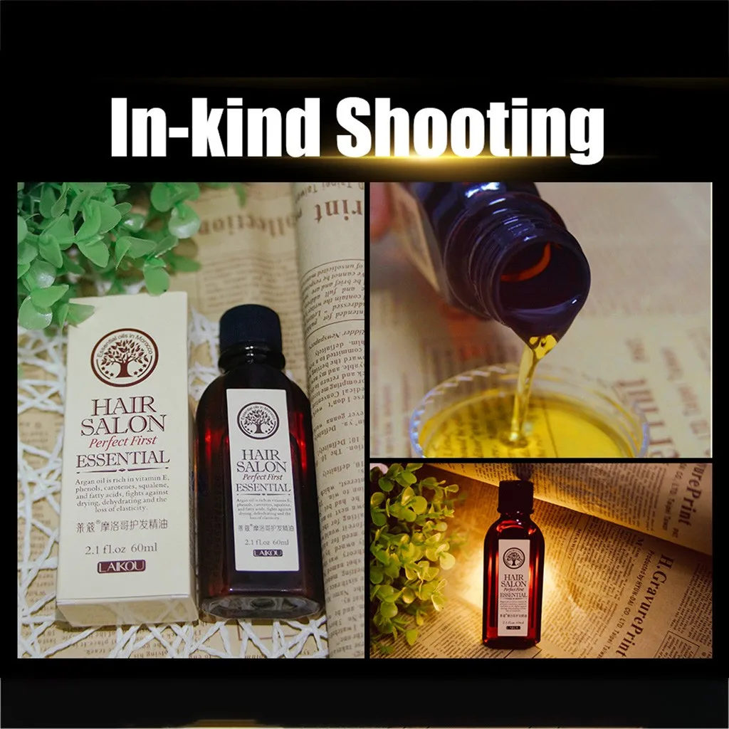 Morocco Hair Care Essential Oil Argan Oil Nourish Scalp Repair Dry Damage Hair Treatment Glycerol Hairdressing 60ml X#3