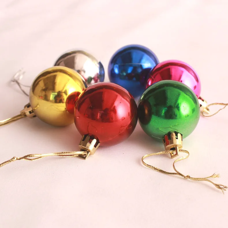 24Pcs Glitter Christmas Balls Party Xmas Tree Hanging Ornament Decoration