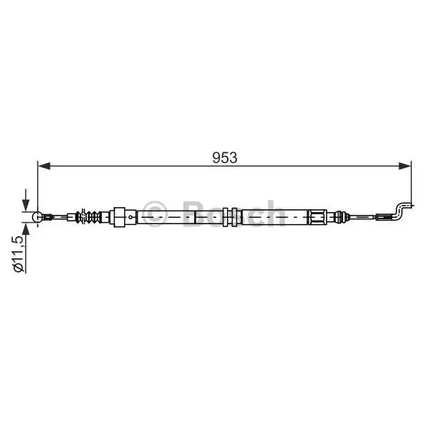 Трос стояночного тормоза VW T4 1.9-2.8i/TD 90-03 BOSCH 1 987 477