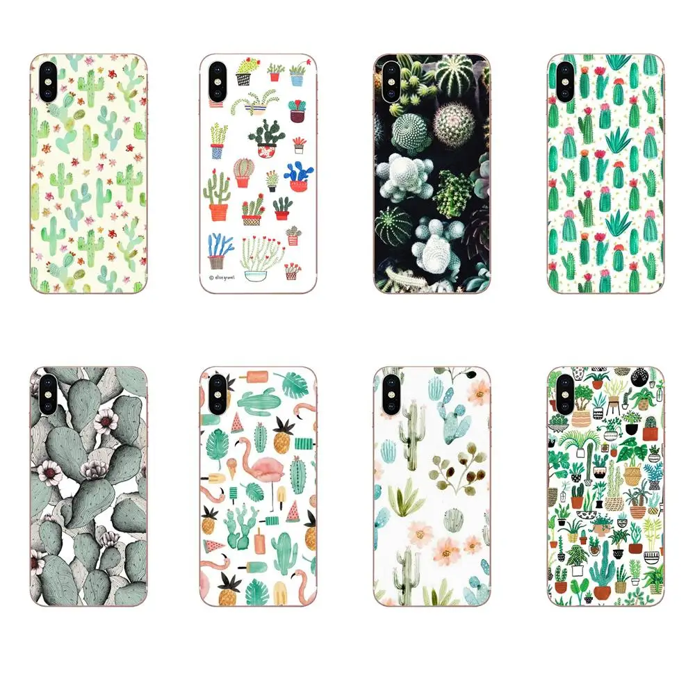

TPU Shell For Xiaomi Redmi Mi 4 7A 9T K20 CC9 CC9e Note 7 9 Y3 SE Pro Prime Go Play Cactus Flowers Pattern Green Plants Desert