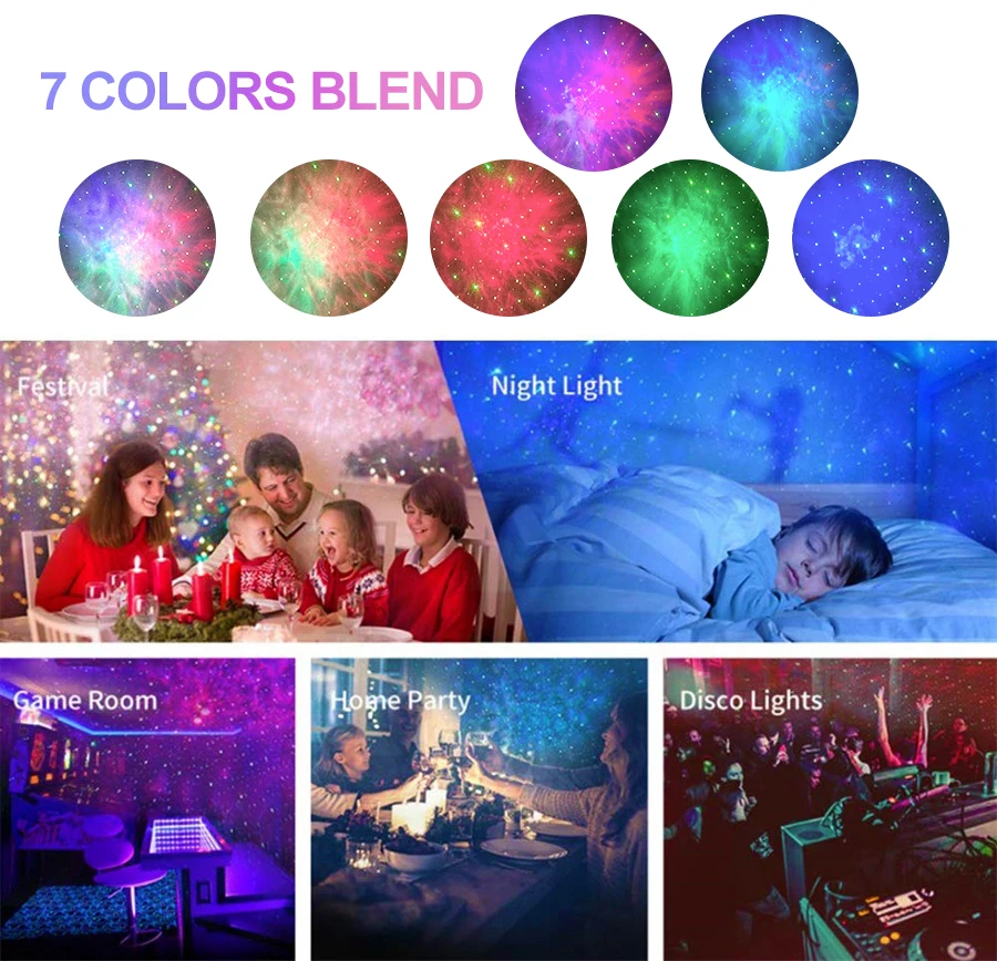 Details about   Laser Galaxy Starry Sky Projector Rotating Water Waving Night Light Led Colorful 