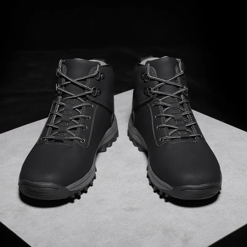 

2019 New Style Autumn Large Size Martin Boots Men's Hight-top Wear-Resistant Outdoor Work Shoes Casual Versatile Fashion Leather