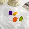 Sweet Jewelry Colorful Enamel Stud Earrings Asymmetric Irregular Earrings Temperament Female Gift ► Photo 2/6