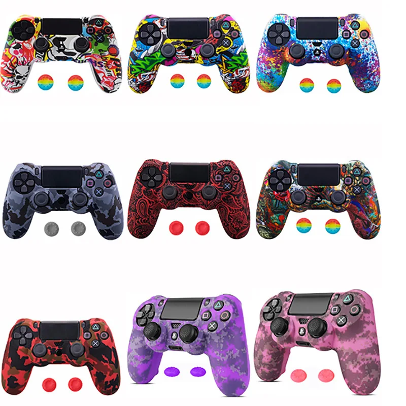 Tappi Per Impugnatura Per Pollice Applicabili Per Play Station 4 Per Sony Dualshock 4 Ps4Pro Slim Pro Controller Custodia In Silicone Camo Custodia Pr