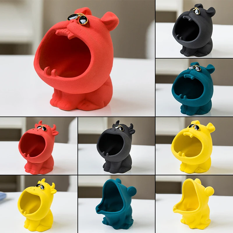 Cartoon Ashtray Creative Anti Fly Ash Cute Animal Frog Shape Resin Ashtray Home Room Car Desktop Ornaments Crafts Boyfriend Gift