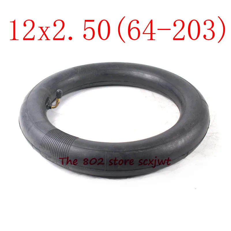 Хорошее качество 12x2,50(64-203) пневматическое колесо Tire12-inch штанга для снятия велосипедных колес внутренняя трубка 12*2,50 шины - Цвет: inner tube bent