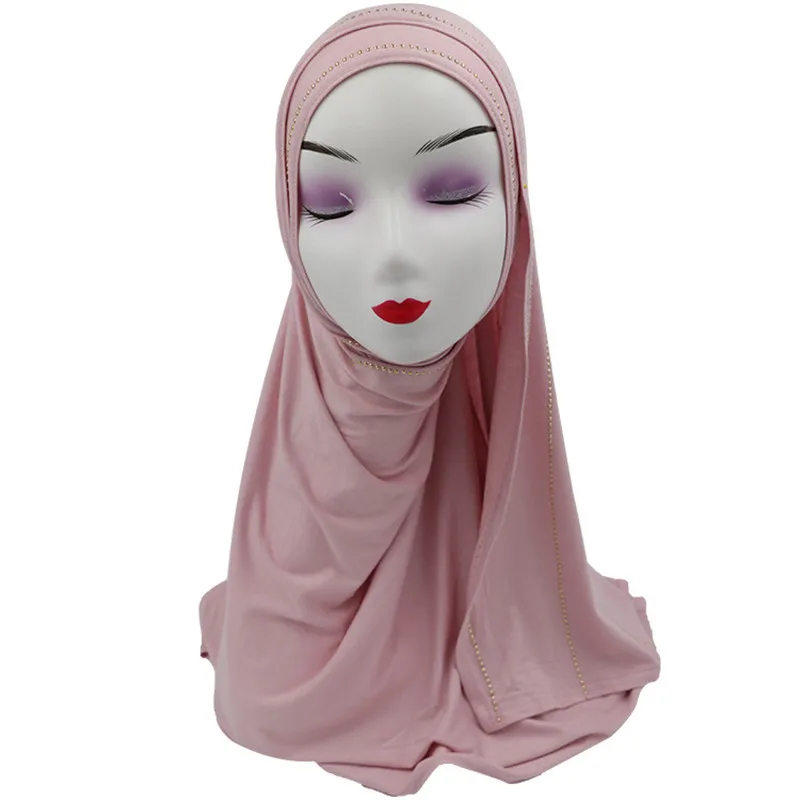 

Muslim women jersey Hijab Scarf femme Soft Headscarf foulard femme musulman glitter hijab modal head scarves beading scarfs