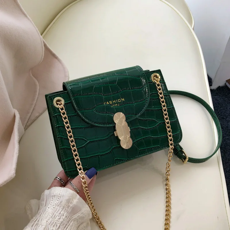 

Vintage Style Crocodile Pattern Shoulder Bag Women 2020 Fashion OL Crossbody Bags PU Small Bag For Lady Handbags Women Bolsas