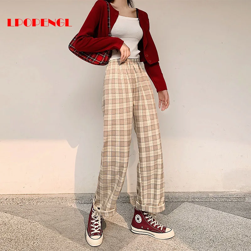 

2020 spring autumn high-waisted pants women's clothes are thin loose all-match conventional polyester material casual style