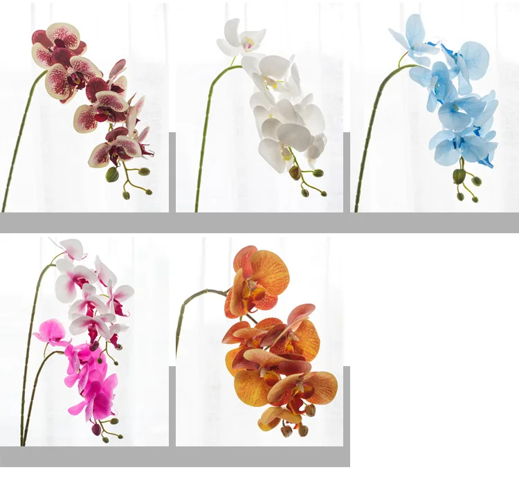 Искусственное украшение бабочка Орхидея сделай сам Искусственный Шелковый цветок букет фаленопсис Свадебный дом Декоративные искусственные цветы