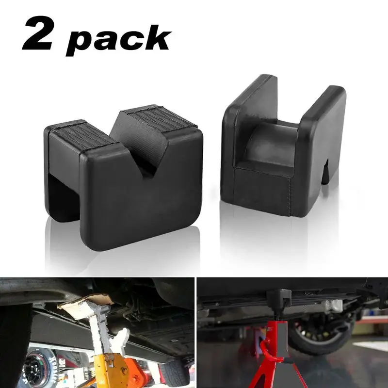 

4Pcs Floor Jack Pad Adapter for Jack Stand Rubber Slotted Frame Welds Protector