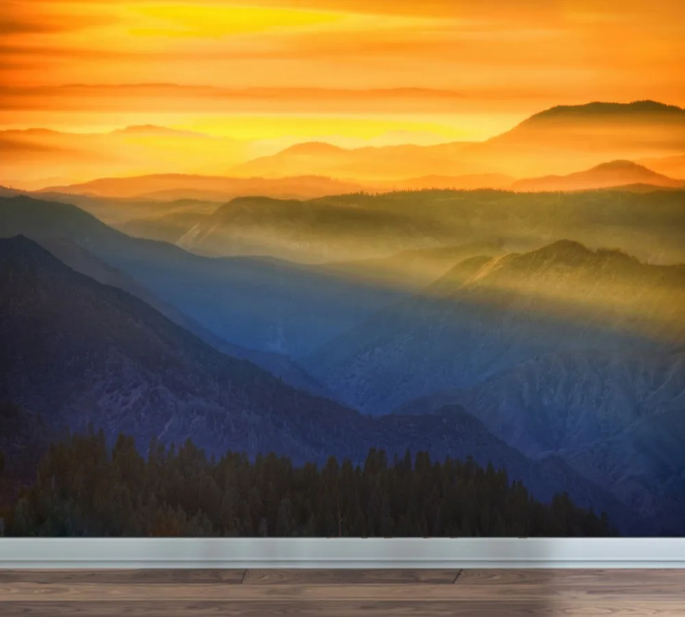 

Drop Shipping Sunset Glow Alpine Red Sun Scenery Simple Wall Custom 3d Wallpaper Bedroom Living Room Decoration Cheap Mural