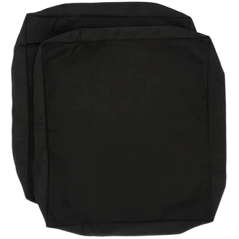 

Outdoor Furniture Replaceable Cushion Cover Indoor and Outdoor Waterproof Patio Chair Seat Cushion (2 Pcs, Black)