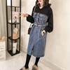 4xl Autumn Women Hooded Denim Long Dress Plus Size Slim Long Sleeve Korean Maxi Jean Dresses Large Size Ladies Frock Oversize ► Photo 2/5