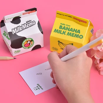 

300 Sheets Creative Kawaii Milk Memo Note Pad Message Paper Marker Tab Notepads School Office Stationery