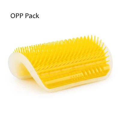 yellow OPP Normal Угловая щетка для домашних животных расческа игрушка для кошек пластиковая щетина для царапин Арка игрушки для кошек - Цвет: yellow OPP Normal