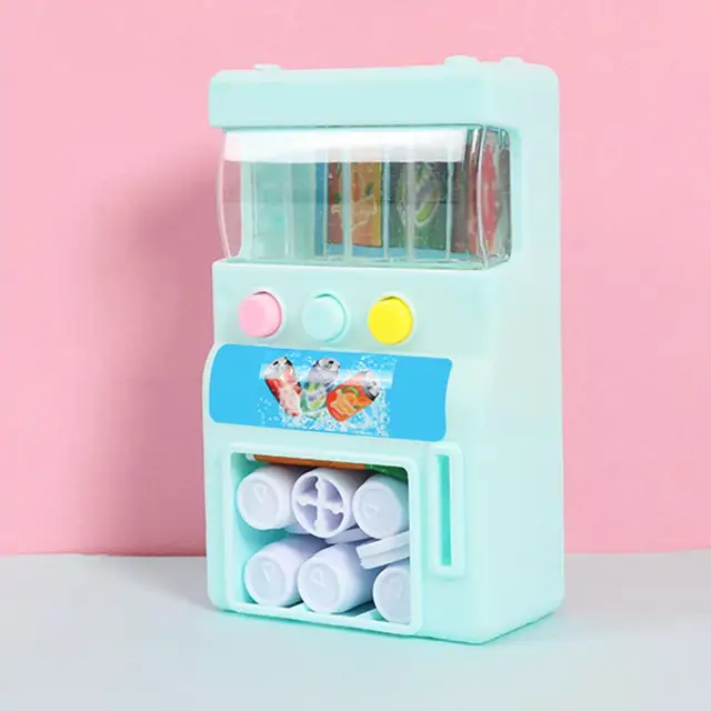 Kids Simulation Self-service Vending Machine with Mini Coins Drinks Pretend Play Education Toys Children Cute Funny Gift 5