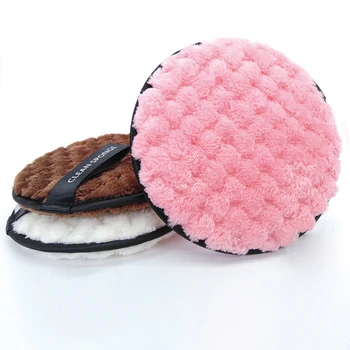 

1PCS Round Double Sided Makeup Remover Sponge Flutter Face Wash Cleaning Cotton Flapping Reusable Wet Sponge Puff Soft Natural