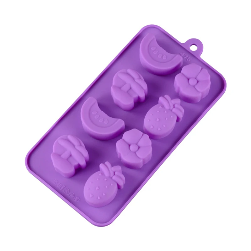 

8 Fruit And Flower Shape Chocolate Mold Silicone Cake Soap Mold Baking Forms For 3d Crafts CM124