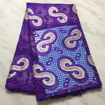 

African Cord Lace Fabric Milk Silk Water Soluble Dress Lace Stones 2019 High Quality Nigerian Guipure Lace Fabric