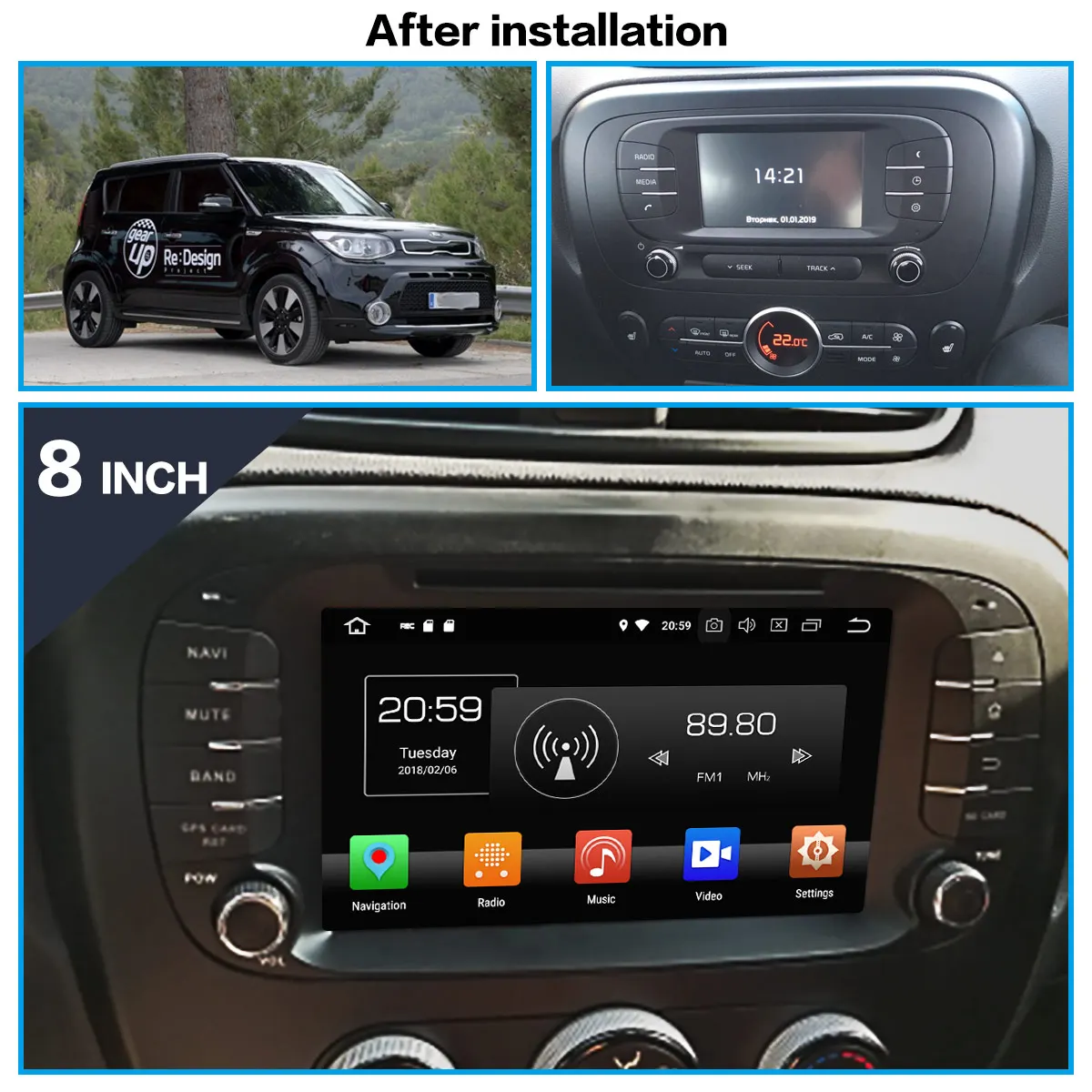 

For Kia SOUL 2014-2017 Car radio player Android 10 64GB GPS Navigation Multimedia Player Radio