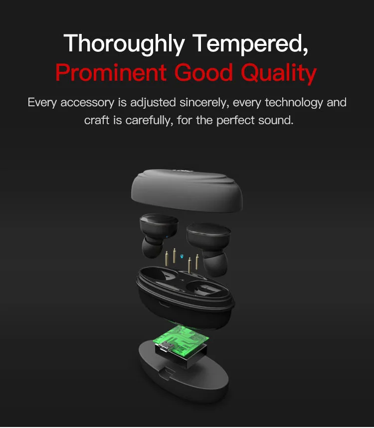 Caridite Popular TWS Wireless Bluetooth Earphone Ture Stereo Bussiness Deep Bass Headset Mini Lovely Gift Sport Earbuds for men