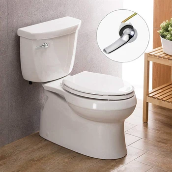 

Toilet Tank Repair Kit Include Chrome Flush Lever Handle Bolts and Steel Flapper Chains for Most Front Mount Toilets