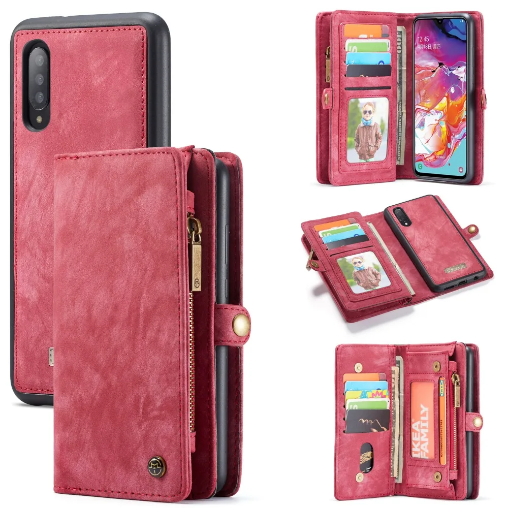 CaseMe чехол для телефона для samsung Galaxy A90 A80 A70 A50 A40 A30 A20 A20E роскошный, кожаный, в деловом стиле Магнитный флип-чехол-книжка с застежкой