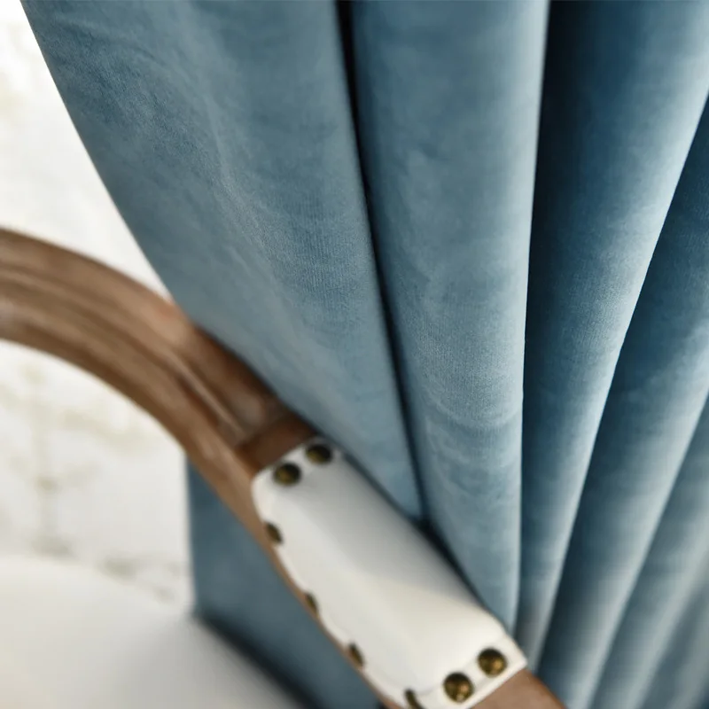 

European Pure Color Dutch Velvet Curtain Shading Curtain Fabric Hotel Engineering Home Decoration Project