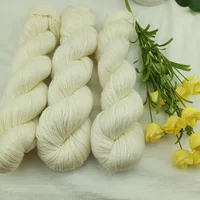 Undyed Superwash Extrafine Merino Wool with Nylon New Sock Yarn Natural White Color 1