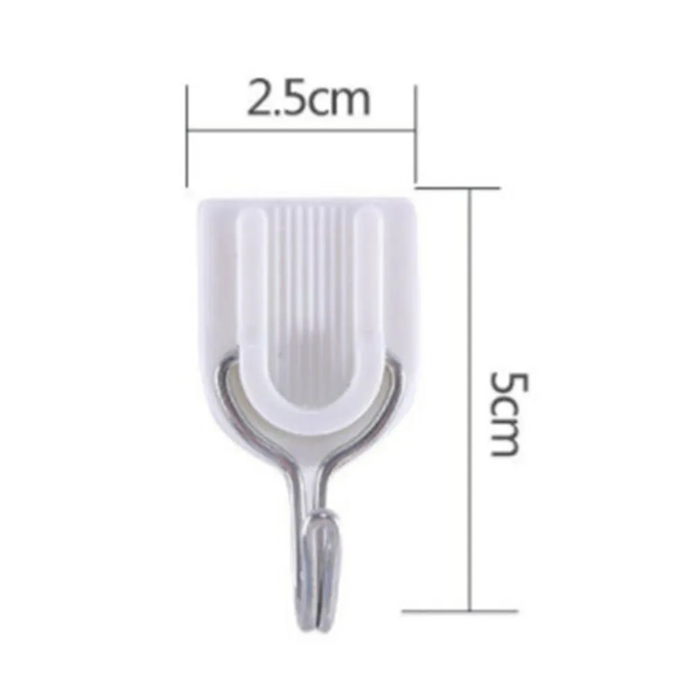 SMALL STICK ON HOOKS WHITE SELF ADHESIVE TEA TOWEL HANGER KITCHEN PEG KEYS