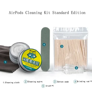 

2019Newest Multi-function Wireless Earphone Charging Box Cleaning Solution +Brush +Clean Mud+ Cotton Swab Clean Kit For Airpods