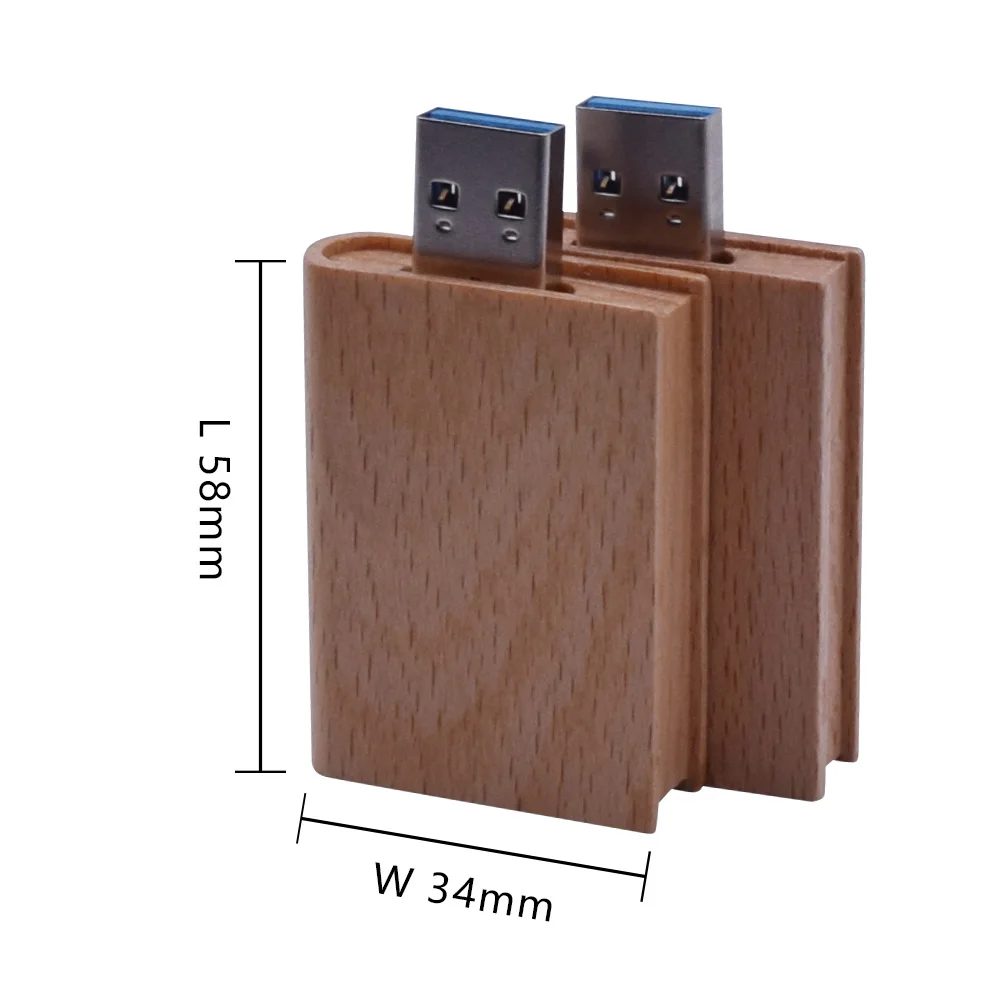 Высокоскоростной изготовленным на заказ логосом деревянная книжная Usb флэш