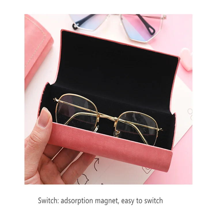 Cartoon Cute Travel Women Strawberry PU Eye Glasses Box Bag Case Protection Carry Box Eyewear Accessoires