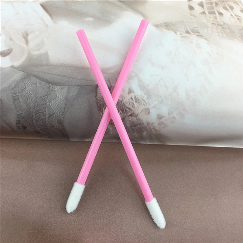 50 Pcs pink 50 шт. тени для век водопроводная одноразовая кисть для губной помады блеск для губ очиститель аппликатор кисти для макияжа инструменты - Handle Color: 50 Pcs pink