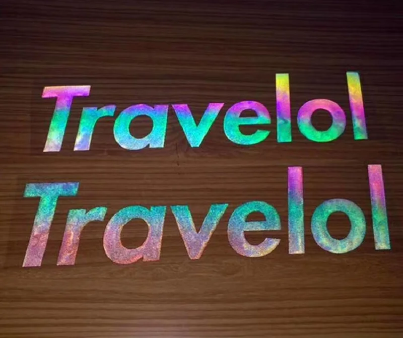 HTP Strong Reflective Heat transfer Vinyl  Iridescence  Xylopyrography Colorful DIY Rainbow Film For Webbing Bag Clothing Shoes