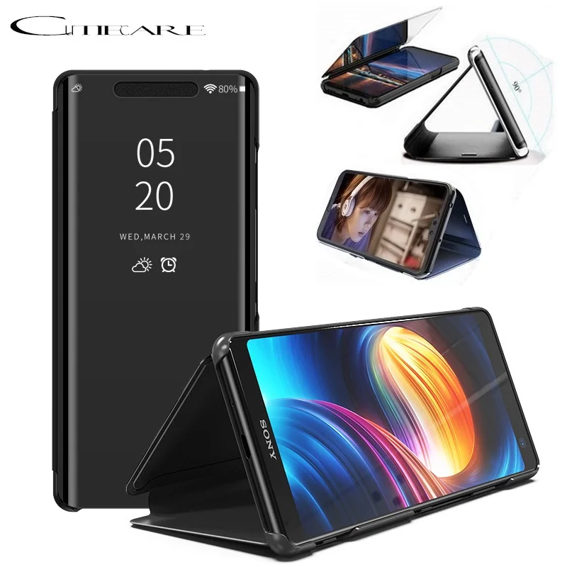 Clear view standing Cover For Samsung Galaxy S10e s10 e cover for samsung S10 lite galaxy 11 Plus Flip Smart Mirror case | Мобильные