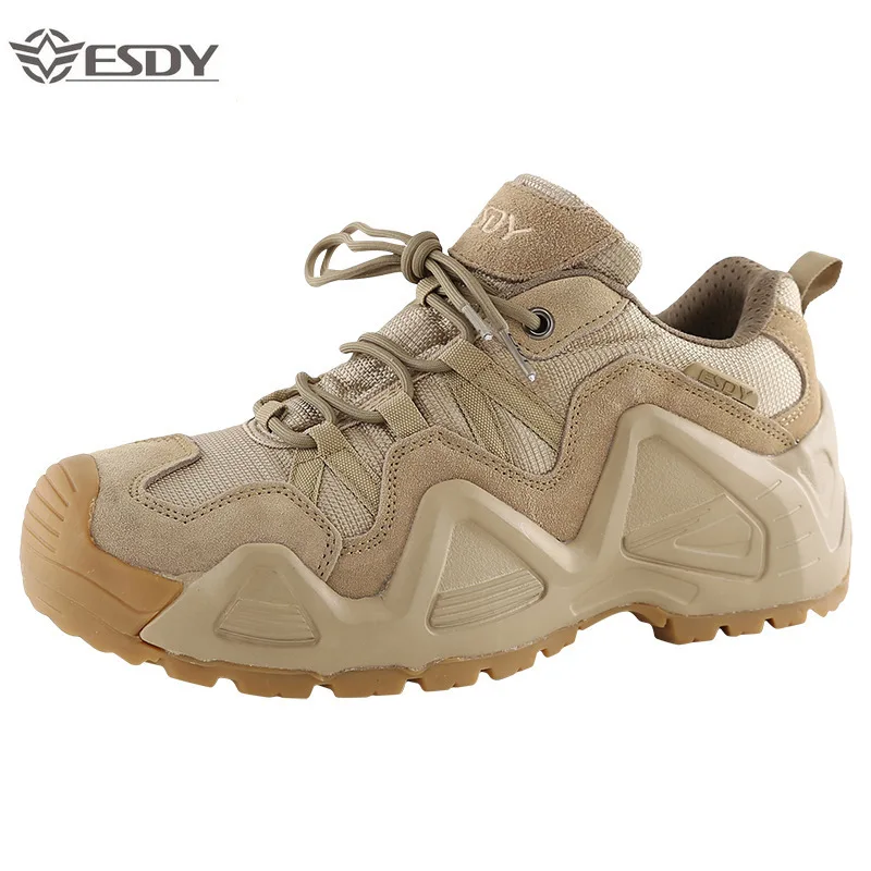 Men Outdoor Hiking Low Shoes Army Fans Military Combat Training Tactical Boots Climbing Hunting Desert Breathable Non-slip | Спорт и