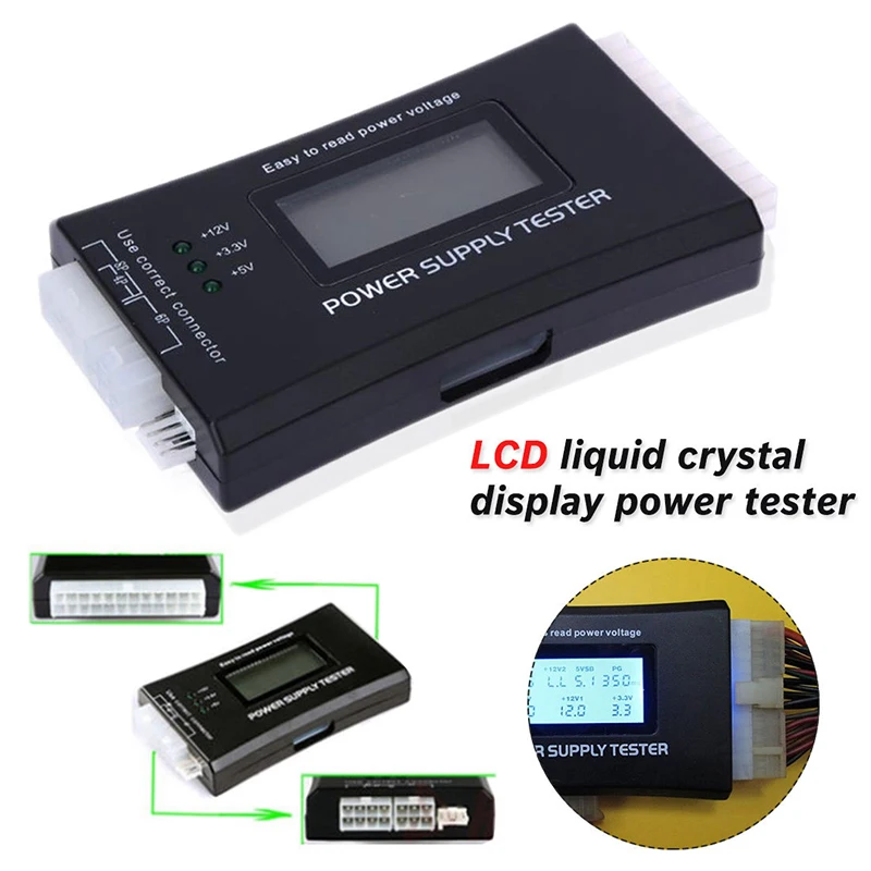

Power Supply Tester for SATA Connector Digital LCD Display PC Computer Pin Power Supply Tester LCD Power Supply Test