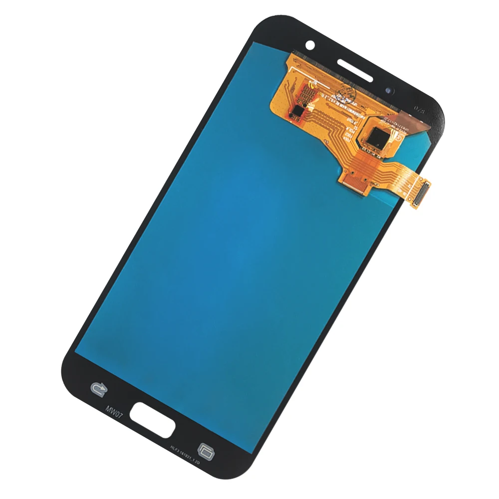 Super AMOLED для Samsung Galaxy A7 A720 A720F A720M lcd s кодирующий преобразователь сенсорного экрана в сборе ЖК-дисплей для телефона
