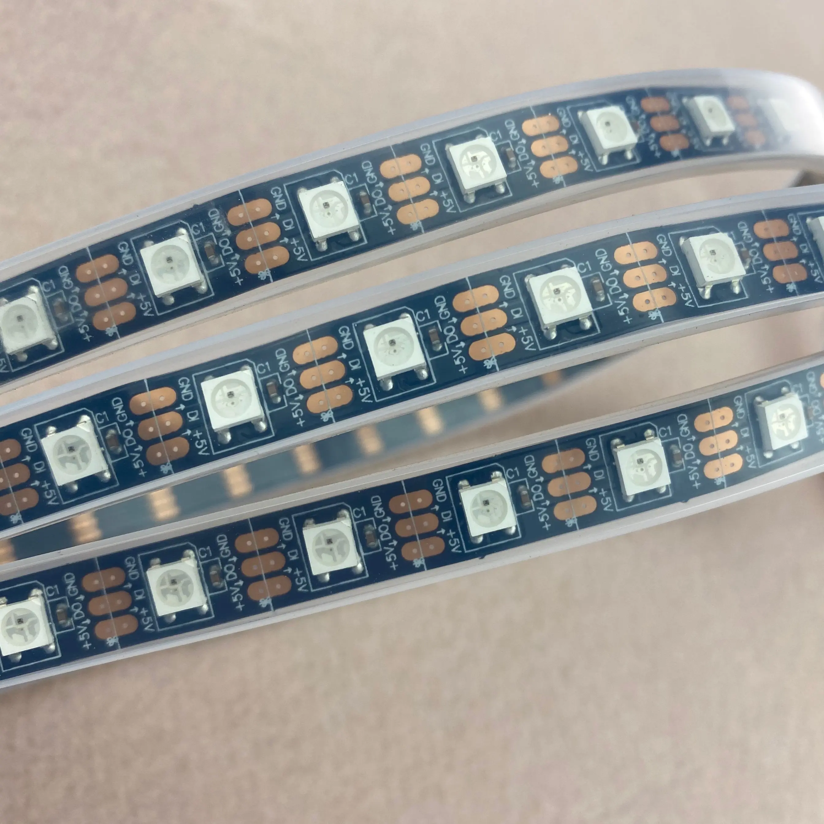 4 м 60 Светодиодный s/m DC5V адресуемый SK6812 светодиодный Пиксельная полоса