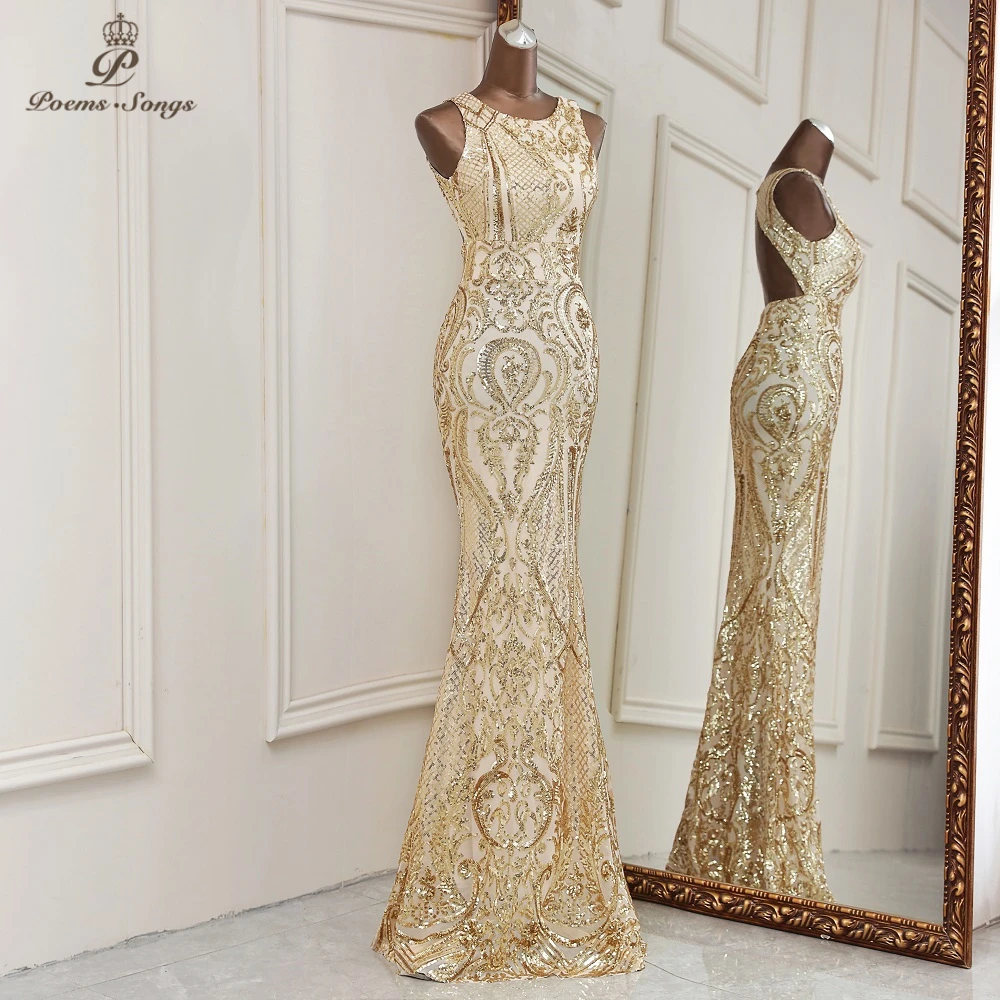 New years golden evening dresses formal dress women elegant mermaid vestidos de fiesta elegant backless evening gowns - AliExpress New years golden evening dresses formal dress women elegant mermaid vestidos de fiesta elegant backless evening gowns - AliExpress