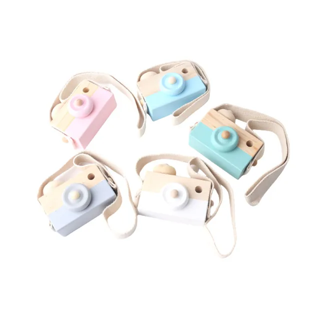 1PC Baby Wooden Toy Nordic Hanging Camera Prop Decoration Montessori Toys Room Decor Fashion Pendant Childrend Goods Toys Gifts 2