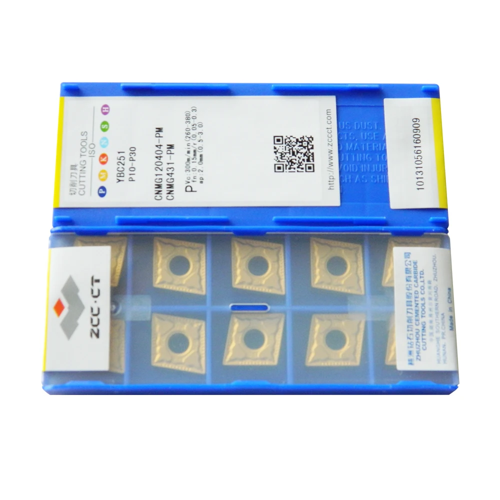ZCC turning tool CNMG120404 -PM YBC251 carbide cutter for steel medium cut
