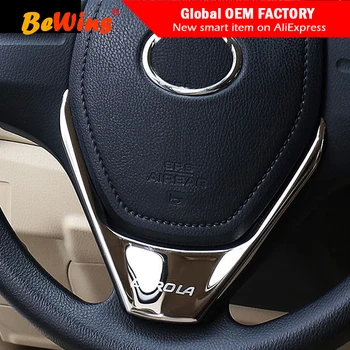 

BeingWins Car styling For 14-19 Levin steering wheel moulding retrofit interior trim stick For Corolla steering wheel sequins