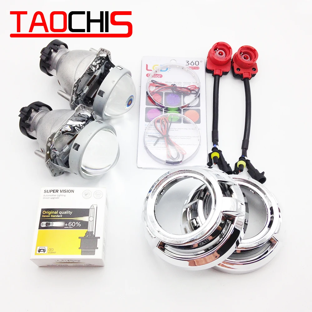 Набор объективов для проектора TAOCHIS Hella 3R G5 HID Bi xenon D2S D1S D3S D4S с кожухом Devil Eyes