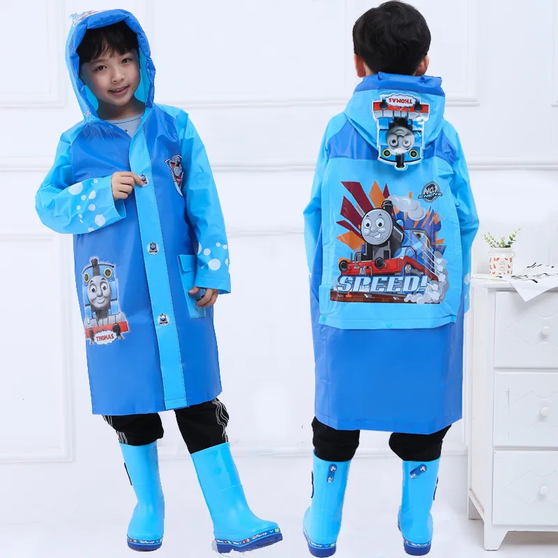 Children Spiderman Kids Raincoat Cartoon Inflatable hat Poncho Boys Children Frozen raincoat school walk travel gift